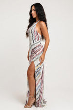 Halter Maxi Dress with Back Cutout — side view