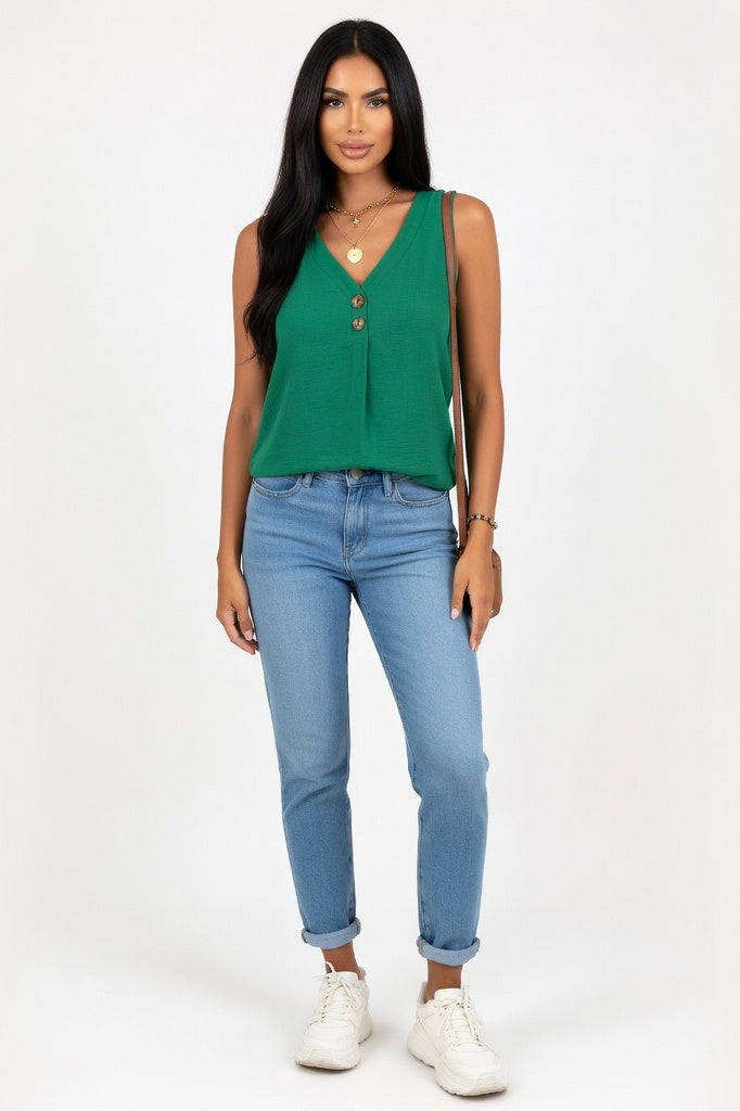Solid Cami Top — Light Green