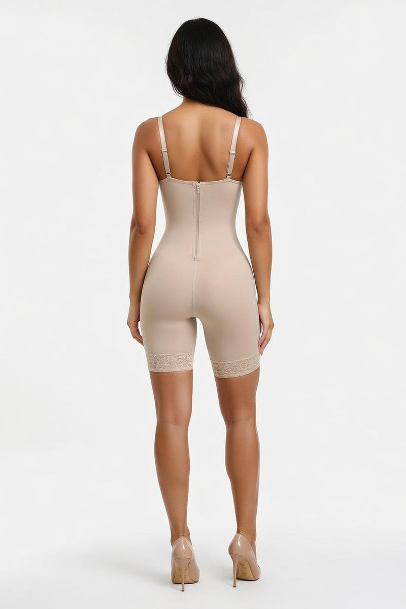 Shaping Bodysuit with Front Zip — back view