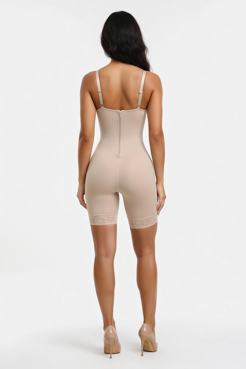 Shaping Bodysuit with Front Zip — back view