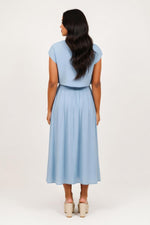 Crop Top & Pleated Midi Skirt Co-ord — back view