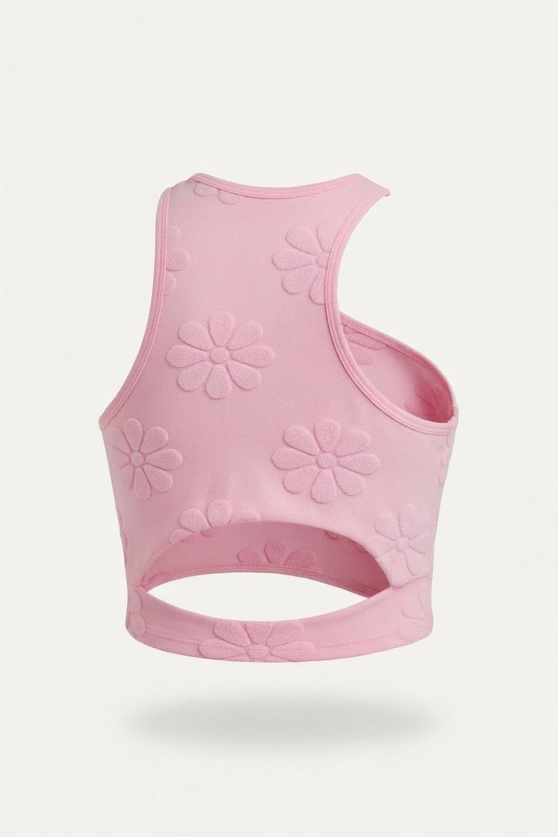 One Shoulder Print Swimsuit — back view