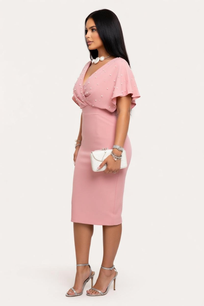 Strapless V-Neck Dress — side view