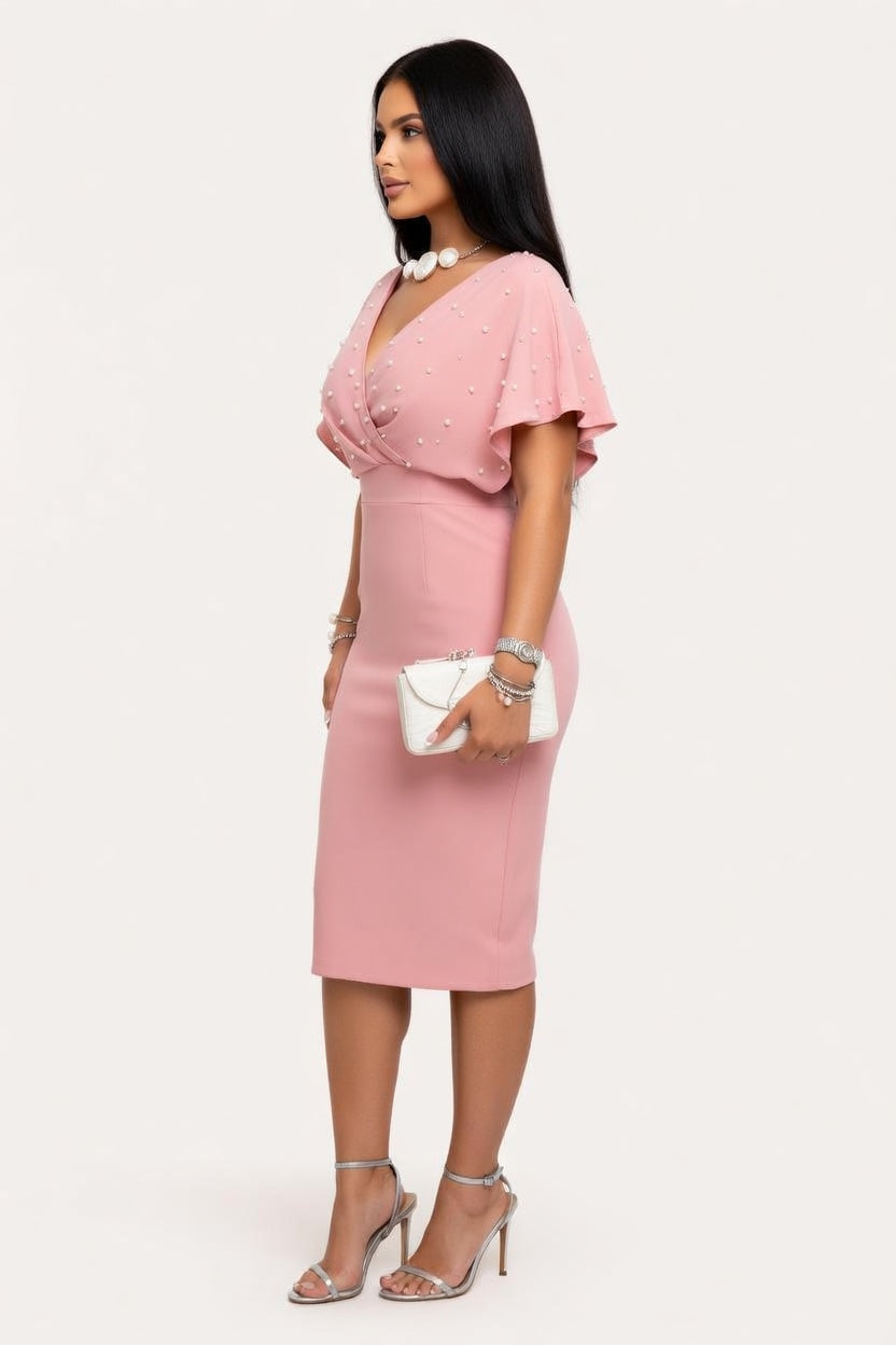 Strapless V-Neck Dress — side view