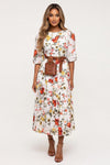 Chiffon Floral Maxi Dress