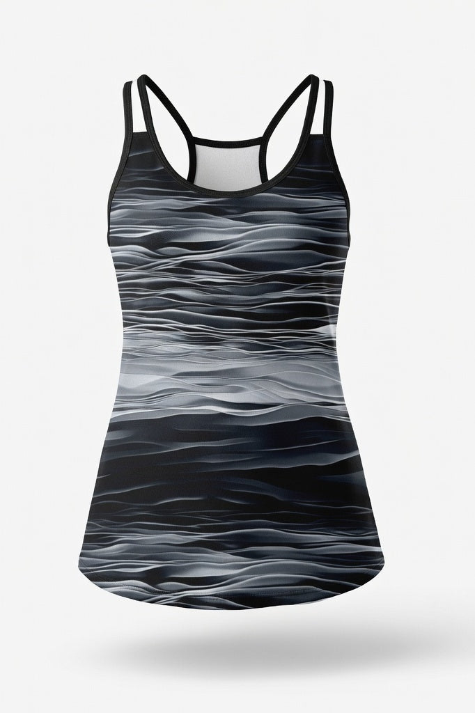 Split Swim Skirt Set — Print 7