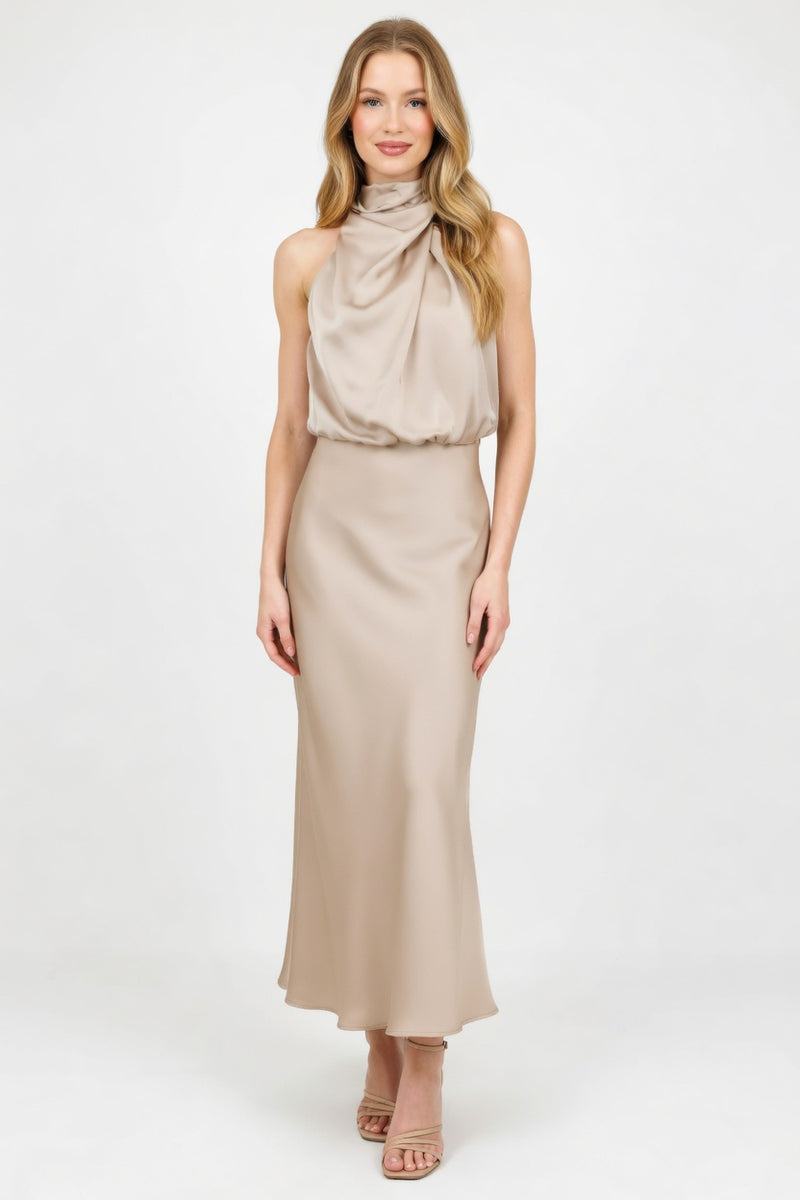 Satin Slip Dress — front view