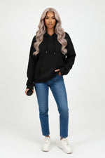 Letter Print Sweatshirt — Black