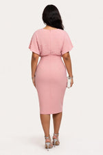Strapless V-Neck Dress — back view