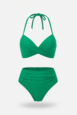 Split Bikini Set — Grass Green