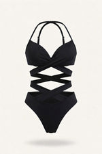 High Waist Strappy Bikini Set — front view