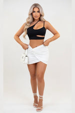 Cut-Out Halter Sports Vest — Black