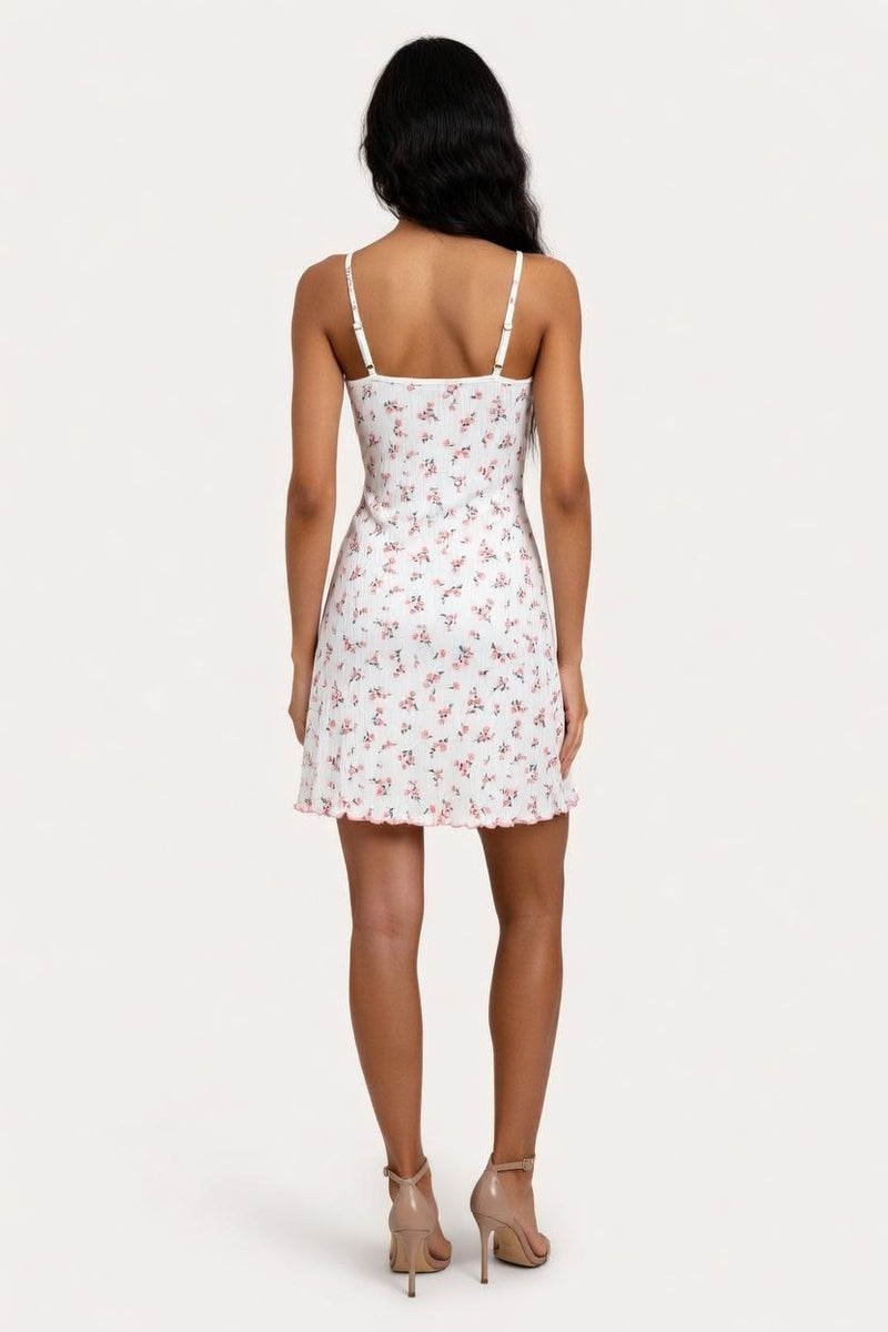 Floral Lace Cami Dress — back view