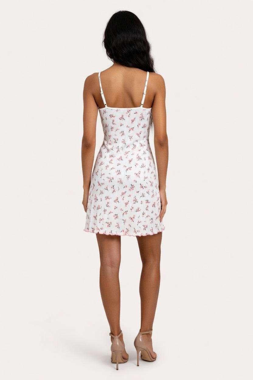 Floral Lace Cami Dress — back view