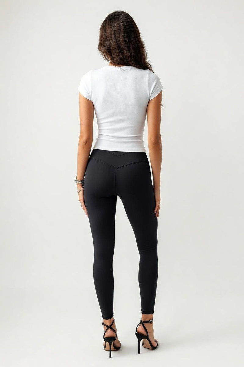 Ribbed Off-Shoulder Top — back view