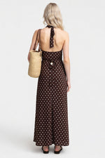 Halter Polka Dot Mini Dress — back view
