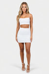 Halter Two-Piece Pleated Set