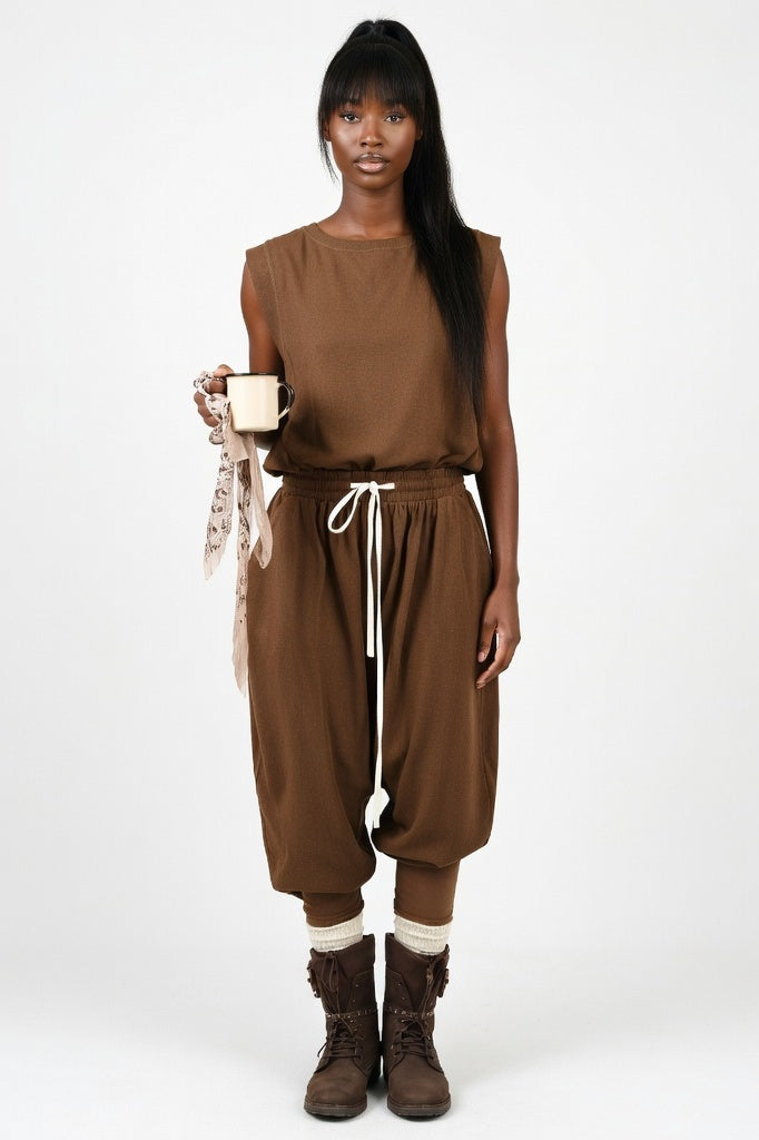 Viscose Co-ord Set — Coffee Brown