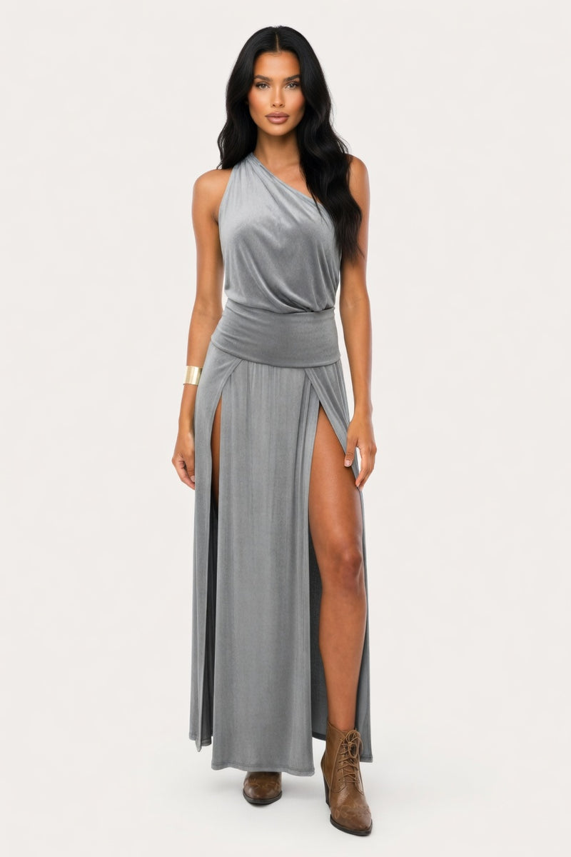 Front Split Maxi Skirt — front view