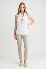 Halter V-Neck Top — Sky Blue