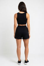 Double Layer Vest & Shorts Co-ord — back view