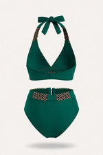 High Waist Bikini Set — Deep Pink