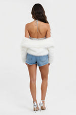 Metal Sequin Chain Mail Camisole — back view