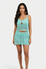 Knit Co-ord Set — Lake Blue