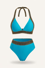 High Waist Bikini Set — Lake Blue