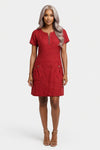 Zip Front Mini Dress