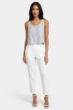 Cotton Linen Camisole Top — Light Grey