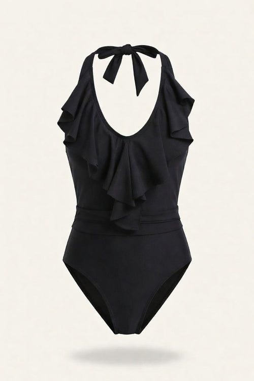 Ribbed One-Piece Swimsuit — front view