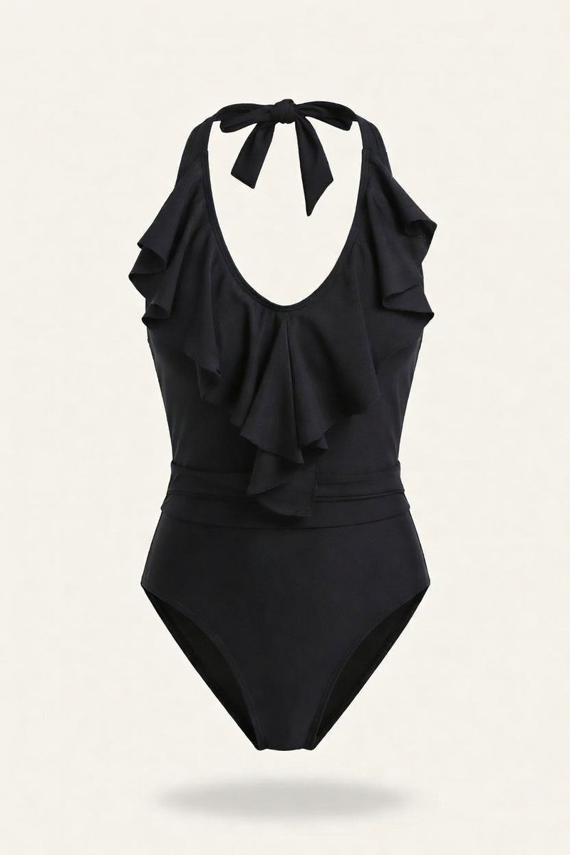 Ribbed One-Piece Swimsuit — front view