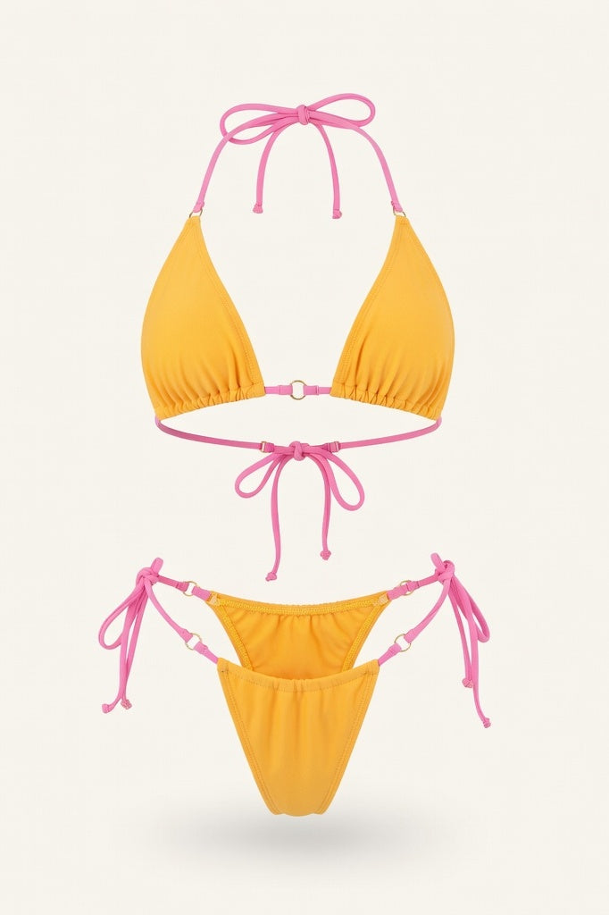 Triangle Bikini Set — Yellow