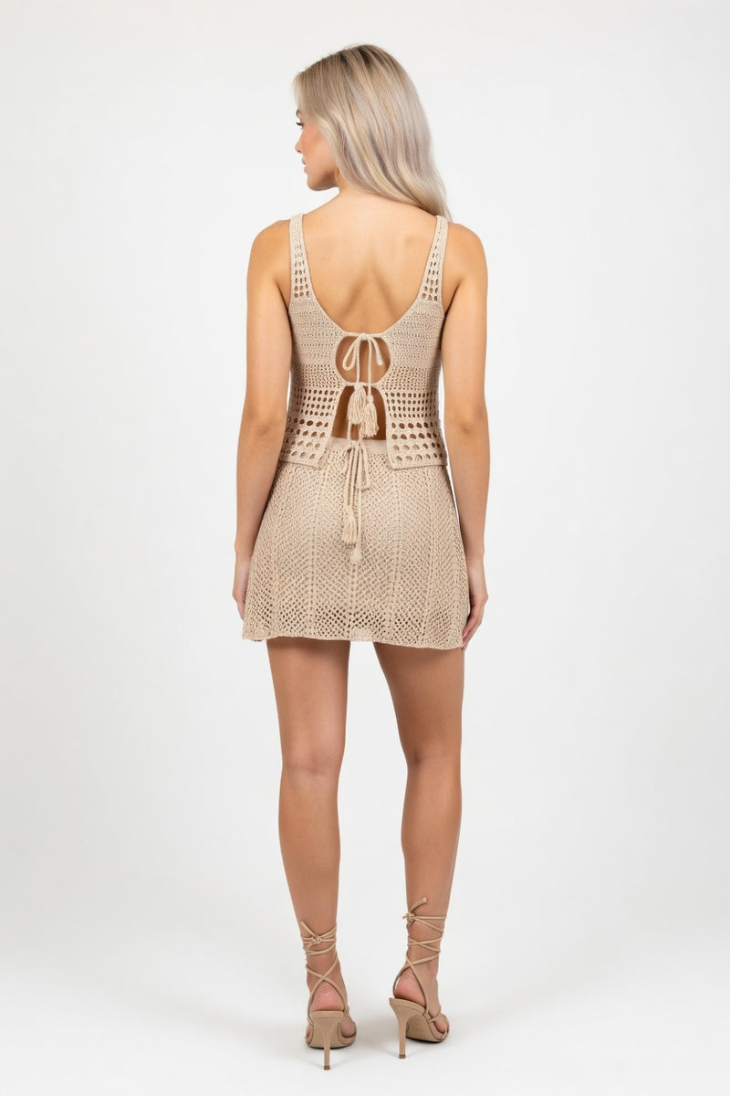 Knit Vest Co-ord Set — back view