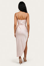 Satin Slip Dress — back view