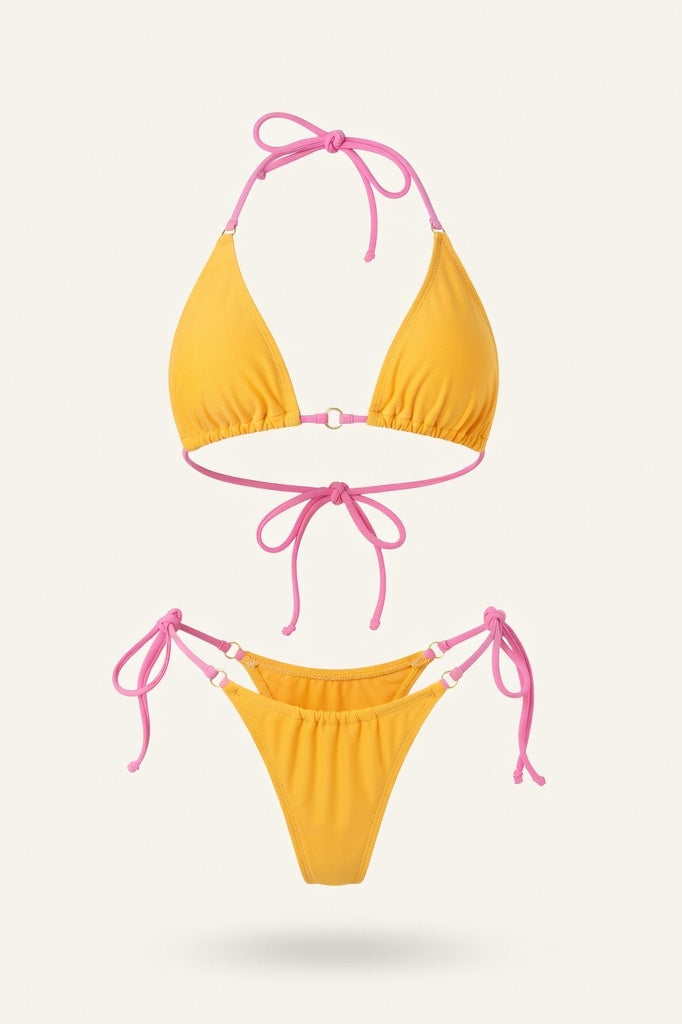 Triangle Bikini Set — Yellow