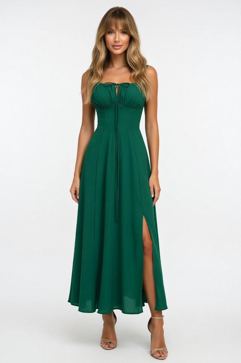 Strappy Back Maxi Dress — Green