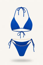 High Waist Bikini Set — Blue