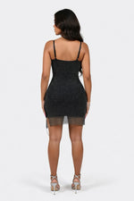 Diamond Halter Backless Dress — back view