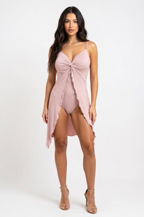 Bow Tie Halter Top — Pink