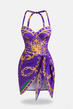 Printed Swimsuit Set — Violet