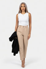 Knitted Halter Top — White