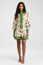 Lace-Up Print Dress — As Pictured