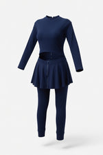 Long-Sleeve Swim Suit — Dark Blue