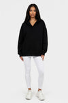 Hooded Sweatshirt with V-Tie Detail