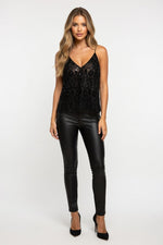 Sequin Camisole — Black