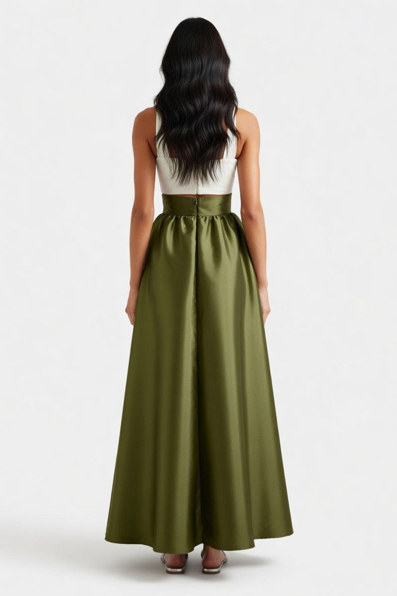 High-Waist Utility Skirt — back view