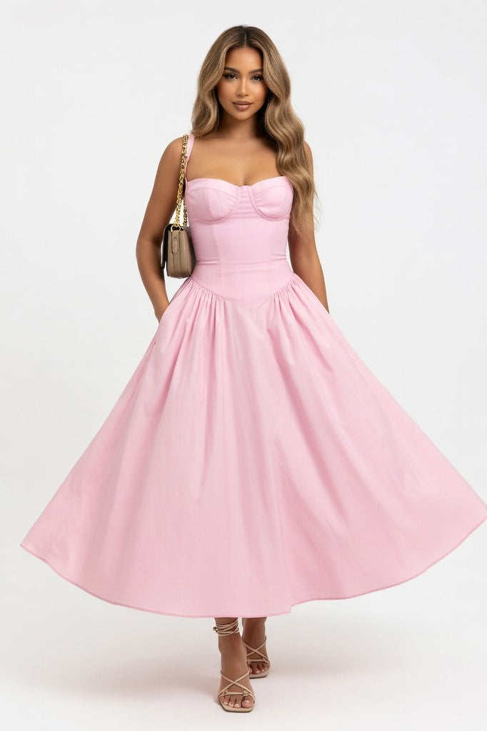 Cami Slip Dress — Pink