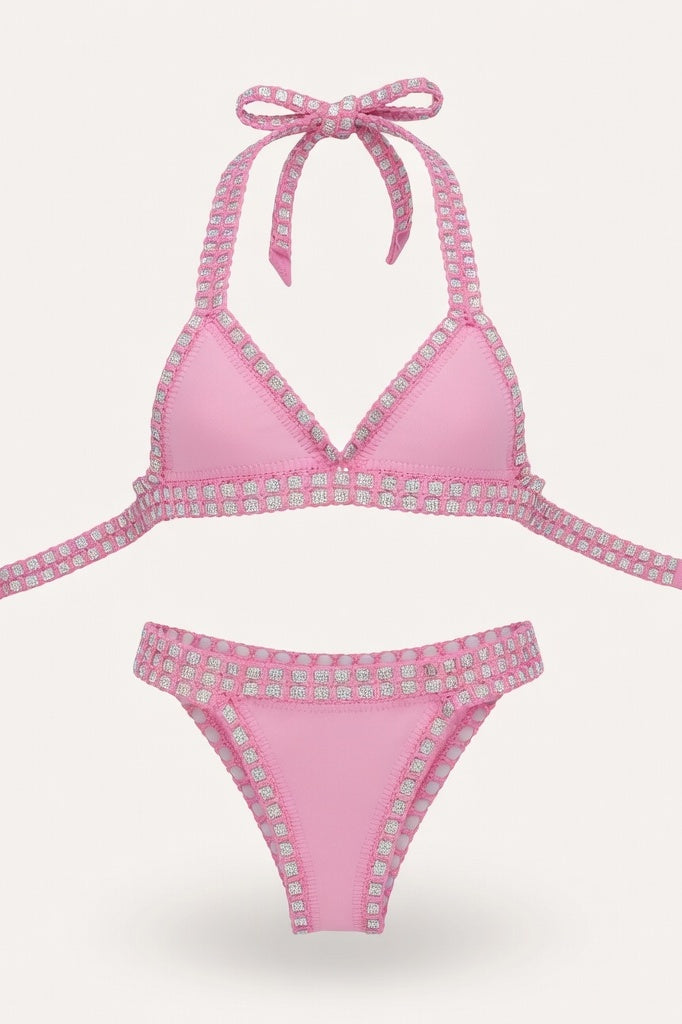 Crochet Bikini Set — All Pink
